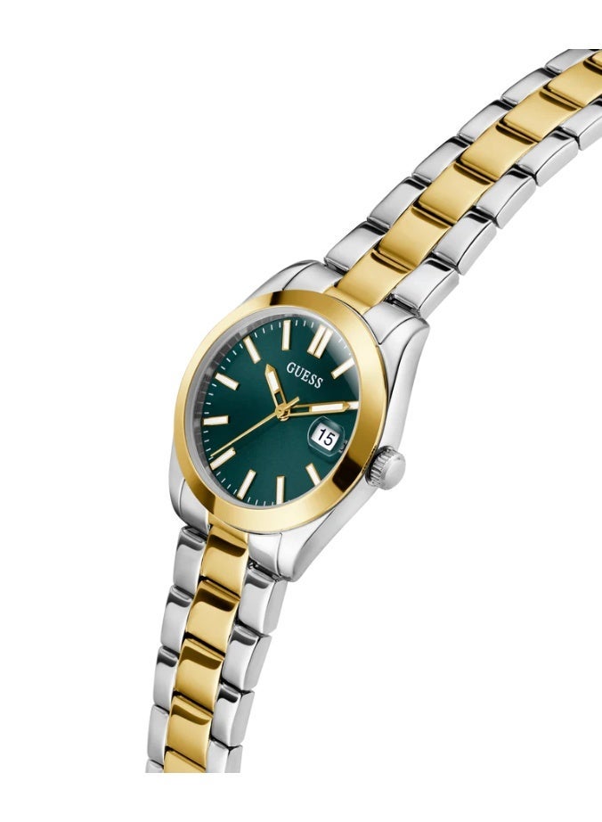 Guess Ladies 2-Tone Date Analog Quartz Green Dial Watch GW0934L3 - Image 4